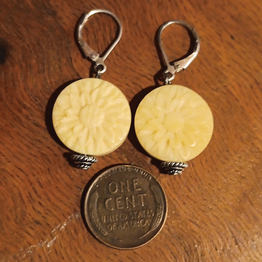 VTG STERLING BONE EARRINGS